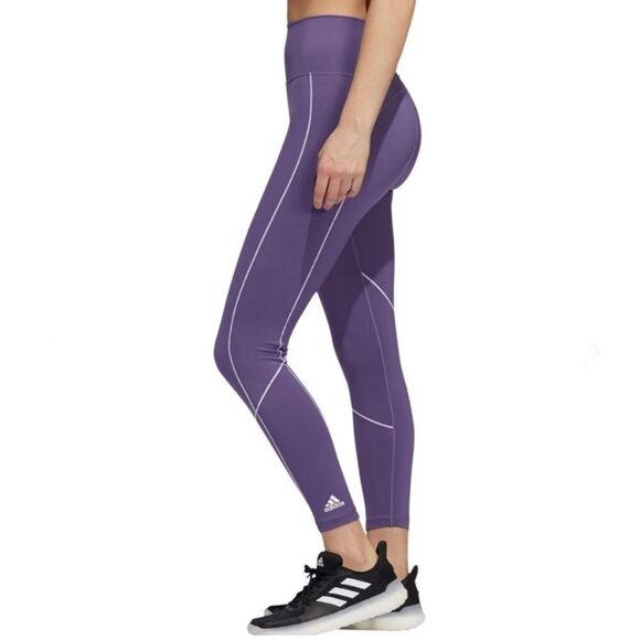 NEW ADIDAS BELIEVE THIS 2.0 HIGH RISE 7/8 PURPLE SIZE S LEGGINGS - Picture 1 of 10